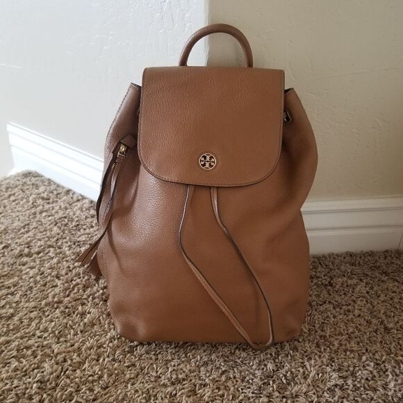 Tory Burch Leather Backpack - Picture 1 of 9